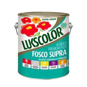 Tinta Acr. Branco Fo Lukscolor Supra Fosco 3,6l Premium