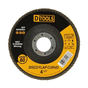 Disco Flap Oxido de Aluminio P80 Dtools 4,5