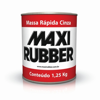 Massa Rapida Cinza 1,25kg Maxi Rubber